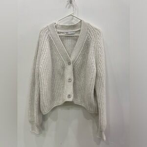 Zara Cream Button-Up Cardigan